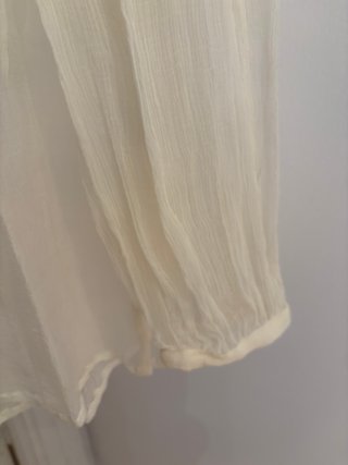 Blusa organza encaje MANGO Talla XS
