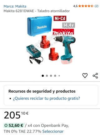 Taladro Percutor Makita 8281D con Maletín