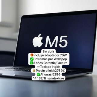MacBook Pro M5 14 32GB 1TB Nanotexture SIN ABRIR