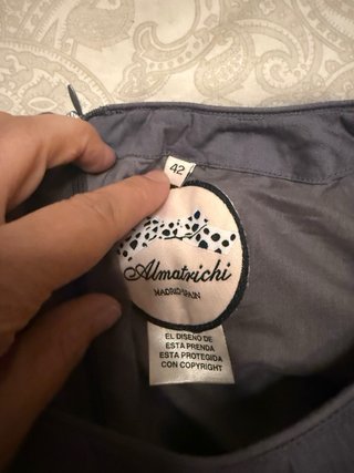 Vestido Almatrichi Talla M Gris Multicolor