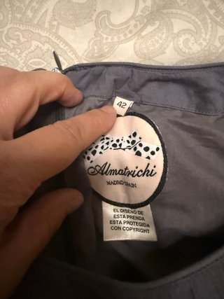 Vestido Almatrichi Talla M Gris Multicolor