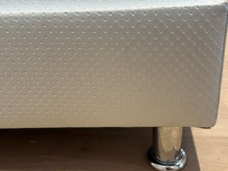 Base Cama Canapé 160x200 Tela Gris/Plata