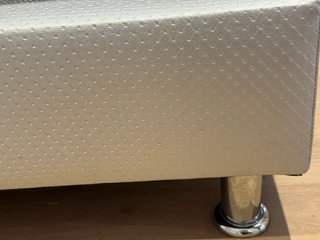 Base Cama Canapé 160x200 Tela Gris/Plata