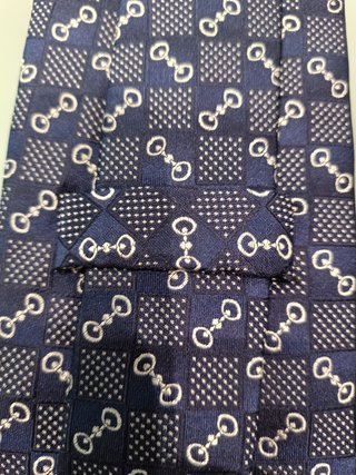 Cravatta Bless Pura Seta Pois Blu Made in Italy