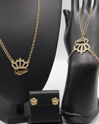 Gargantilla corona con Queen y circonitas