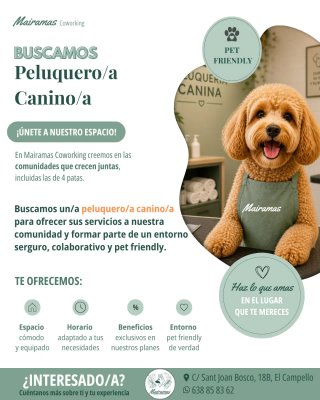 Buscamos Peluquero/a Canino/a
