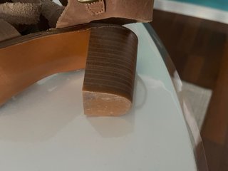 Sandalias de tacón marrón talla 41