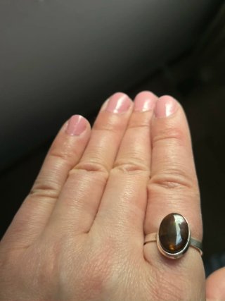 Anillo Plata 925 Ágata Fuego