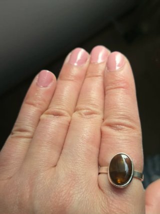 Anillo Plata 925 Ágata Fuego