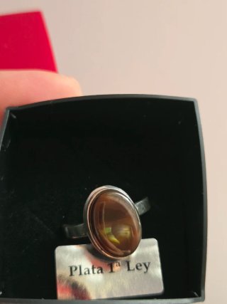 Anillo Plata 925 Ágata Fuego