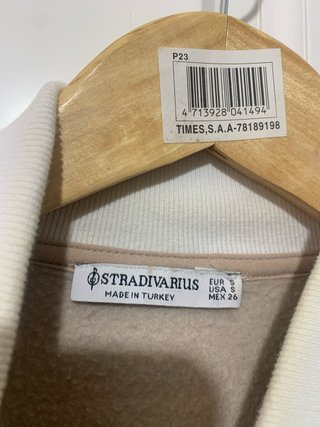 Sudadera Stradivarius Talla S Beige/Blanco