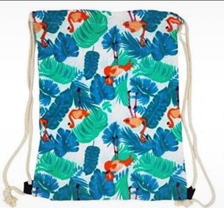Mochila saco flamencos tropical