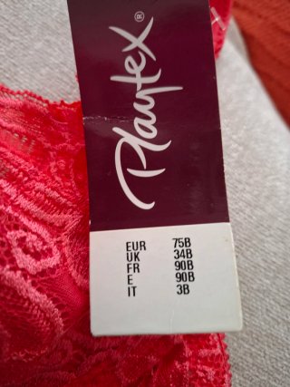 Sujetador encaje Playtex 90B color coral
