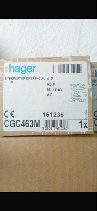 Interruptor Diferencial HAGER 4P 63A 500mA
