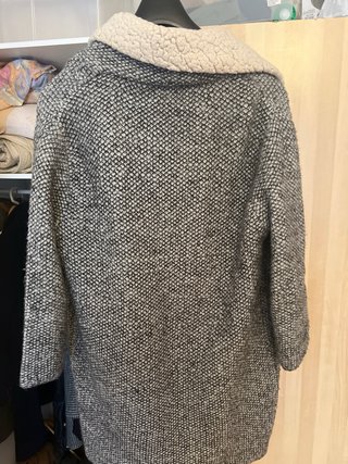 Chaqueta Zara Lana Beige y Gris