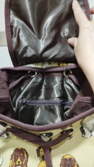 Mochila Perros Beige y Marrón
