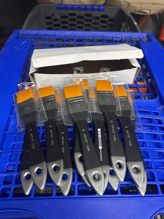 12 brochas de pintura planas nuevas