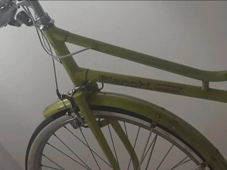 Bicicletta verde vintage