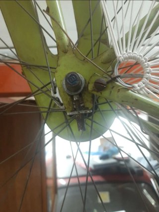 Bicicletta verde vintage