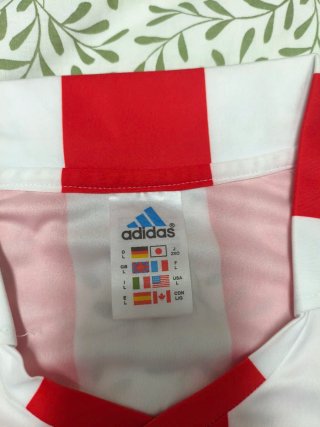Camiseta Adidas Sporting Gijón Rayas Roja Blanca