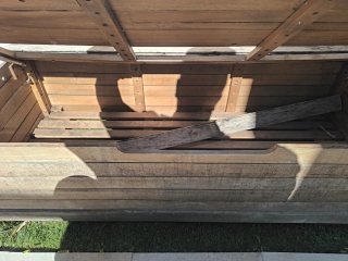 Arcón baúl de madera exterior