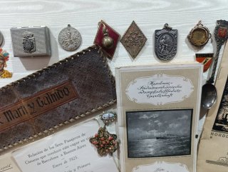 Cartel Antigüedades Documentos y Monedas y objetos