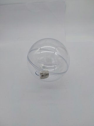 Rayher Bola transparente, 1 ud 16 cm ø, 2 mitades, bola Navidad y decoración, 3946237