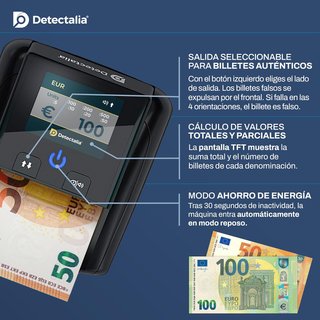 Detector Billetes Falsos Detectalia D7T+