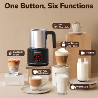 Morpilot Espumador de Leche Eléctrico 500ml 6 en 1