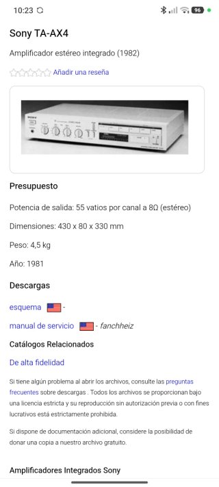 Amplificador Sony TA-AX4 Plata