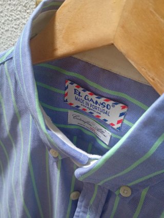 Camisa El Ganso Rayas Azul y Verde