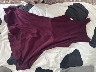 Vestido H&M Burdeos/Vino Mini Skater
