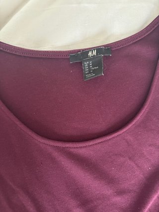 Vestido H&M Burdeos/Vino Mini Skater