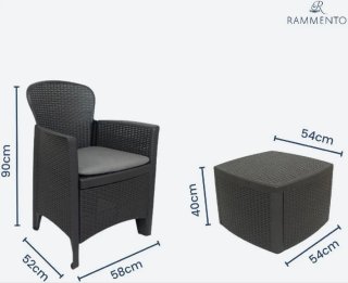 Set da giardino in rattan