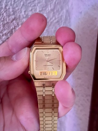 Reloj Seiko Ana-Digi Tank Vintage Gold *Año 1986*