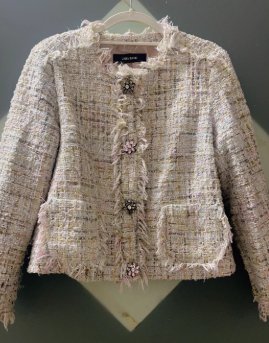 Chaqueta Tweed JASPER CONRAN Beige/Rosa Talla S