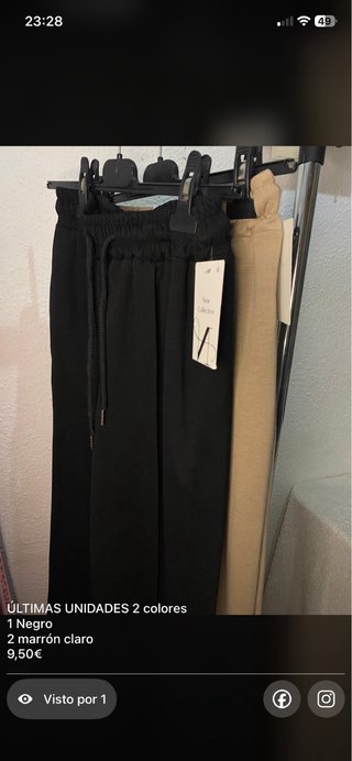 Pantalones anchos chándal 2 colores