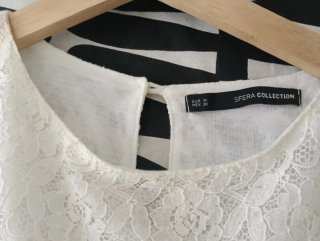 Vestido Sfera Blanco Encaje Talla M.