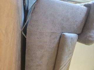 Sofá 2 plazas beige/gris