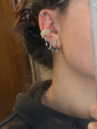 Tris di cuff regolabili perle
