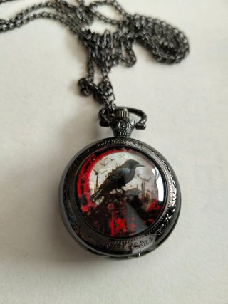 Orologio Taschino Gothic Steampunk Corvo