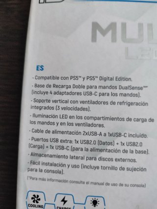 Base Carga Multifunción LED BLACKFIRE PS5