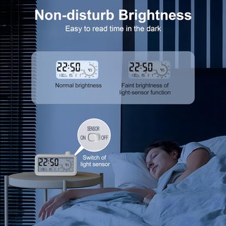 Reloj Despertador Digital LA FOCUSE Blanco NUEVO