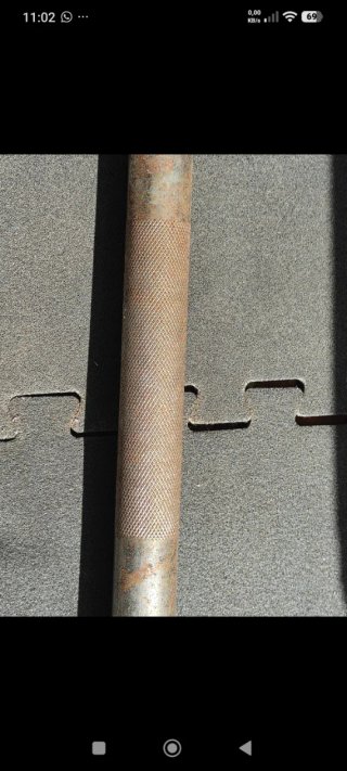 Barra musculación 120cm (28mm) + Cierres