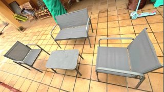 Conjunto Muebles Exterior Gris En muy buen estado