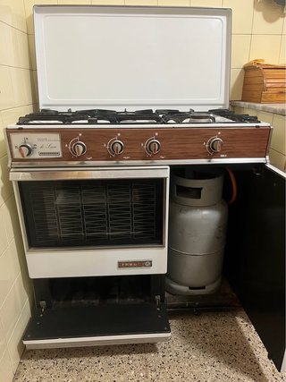 Cocina Gas Blanca 4 Fuegos + Horno