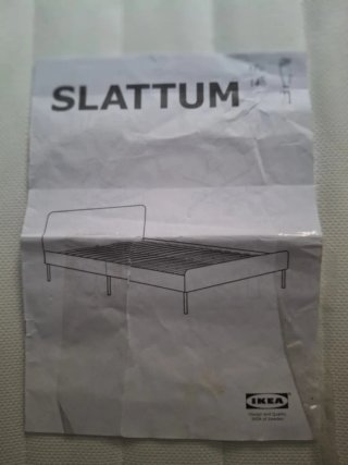 Base cama IKEA SLATTUM + Colchón MAURANGER