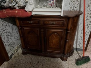 Mueble Auxiliar Entrada - Taquillón Curvo Madera