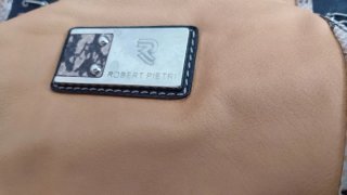 Bolso grande piel beige y marrón