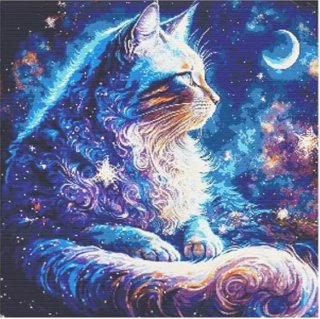 Kit Pintura Diamante Huacan 5D Gato